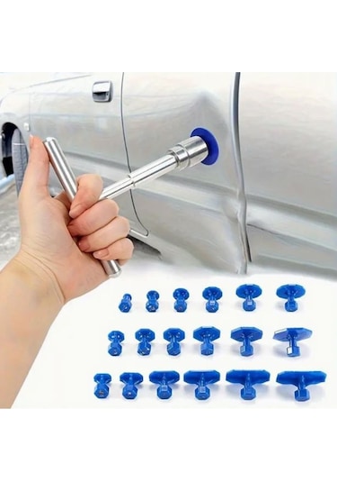 Araç Kaporta Göçük Tamir Seti 18 Aparatlı Göçük Çektirme Göçük Düzeltme Takımı Metal Kollu