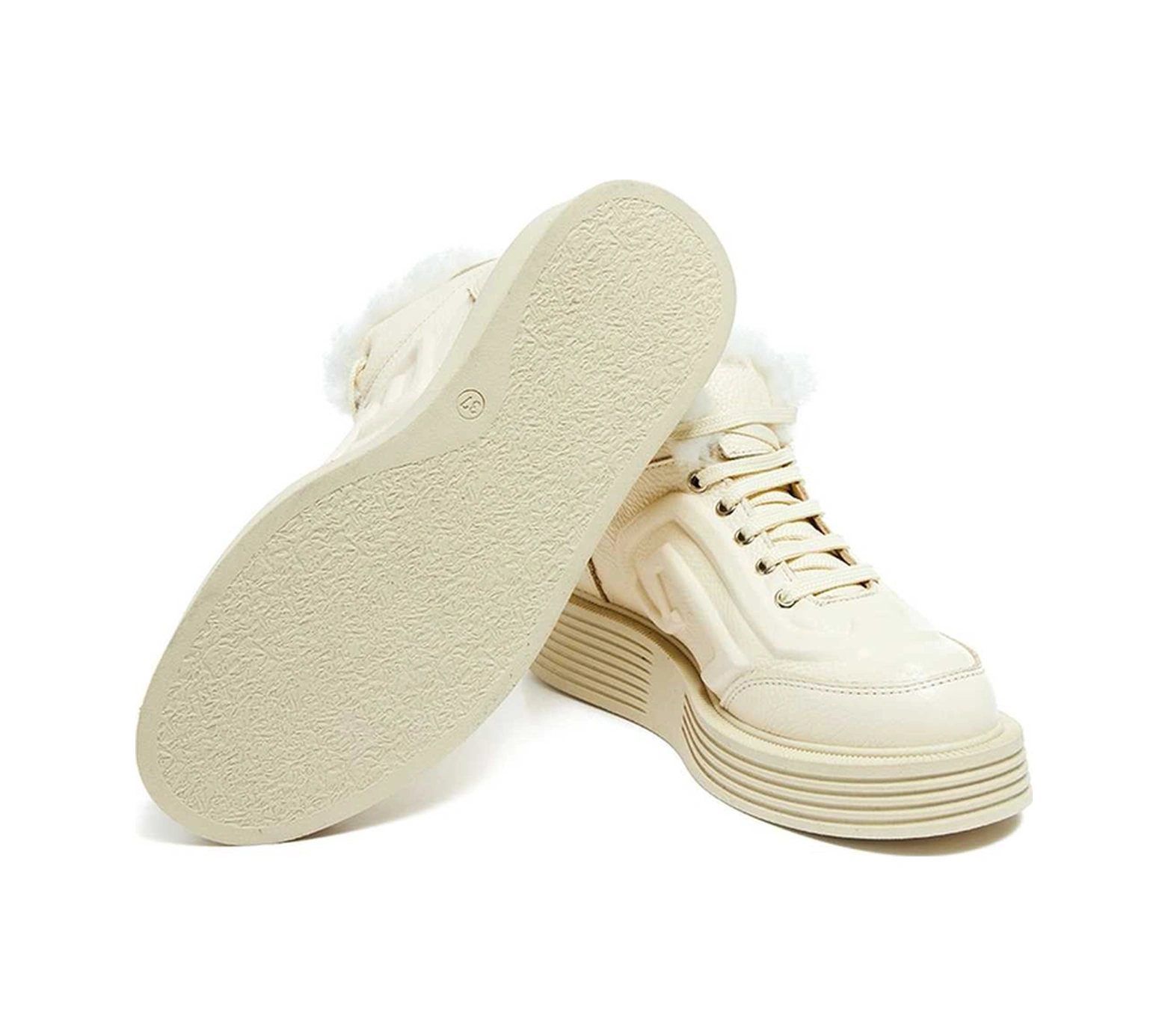 Bestello Kürklü Termo Taban Düz Bot 101-snt22-99 Kadın Bot Bej