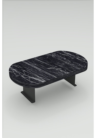 İkili Yan Sehpa Ayarlanabilir Tepsi Oval Dekoratif Bendir