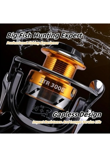 Fochsia 4000 Advanced Çift Milli Döner Makara 14+1 Paslanmaz Çelik Bilyalı Rulman Yüksek Oran Alüminyum Gövde Levrek Ve Alabalık Avı İçin