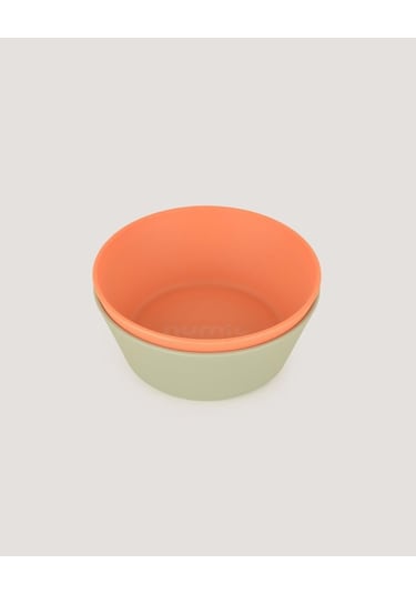 Let's Be Child 2'li Yuvarlak Kase Sage Green-peach