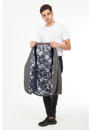 Sposo G-187 Dar Kalıp Örme Kumaş Gri Erkek Blazer Ceket Gri