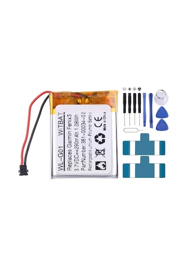 Cbtx Garmin Fenix 3 / F3 Hr Spor Saat Pilinin Değiştirilmesi 361-00034-02 290mah