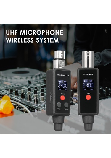 Xindoker Kablosuz Aktarım Sistemi - Mikrofon Ve Enstrüman Dönüştürücü, Kablolu Dinamik/kondansatör Mikrofon Uyumlu, Gri Renk