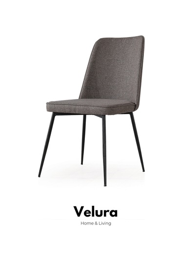 Cloud Yemek Odası Takımı Yemek Masası + 4 Adet Sandalye Antrasit - Ceviz