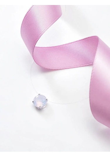 Lapshov 925 Ayar Gümüş Tel Üzerinde Bebek Kolye 160523480 Açık Pembe