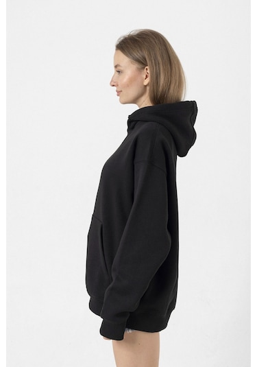 Dark The Beginning Siyah Kadın 3ip Kapşonlu Siyah