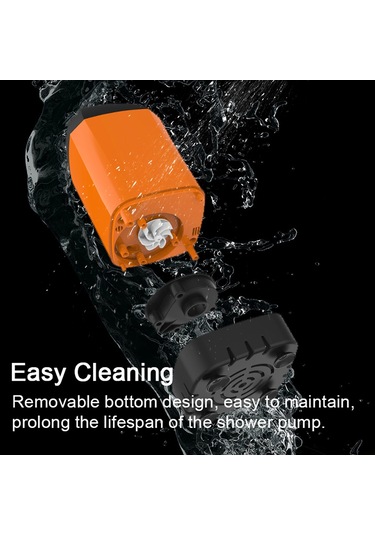 Ipx7 Y25738-3 Açık Kamp Duş Taşınabilir Elektrikli Duş Pompası Turuncu Turuncu