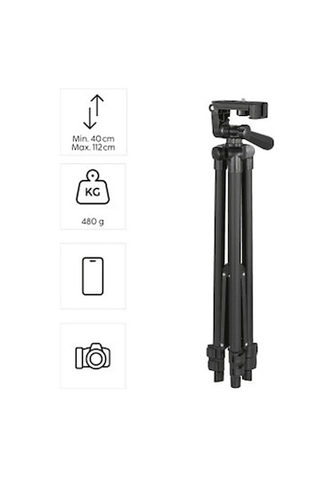 Hama HM.4640 Uzaktan Kumandalı Star Tripod Siyah