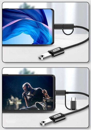 Go Des GD-CT033 2 in 1 USB 3.0 to Micro / Type-C OTG Dönüştürücü Çevirici Tak & Çalıştır - ZORE-257768