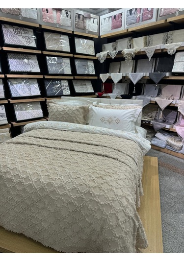 Çapaev Harem Yatak Örtüsü-bej Bej