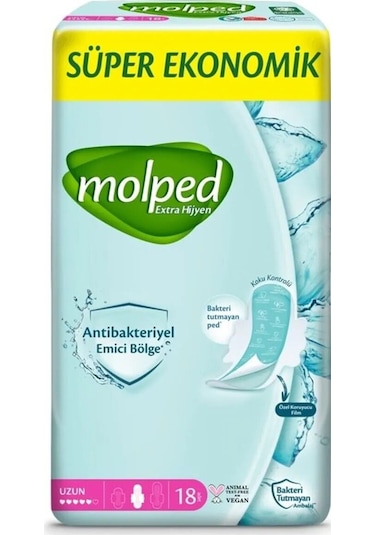 Molped Extra Hijyen Uzun Ped Süper Eko 18 Adet
