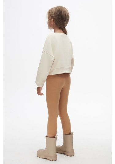 Nk Kids 37513 Kız Çocuk Krem Kolej Sweat Krem