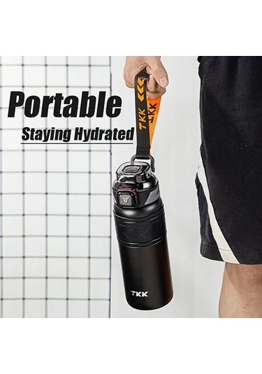 Maxaccess Tkk 316 Paslanmaz Çelik Altın Renk 900ml Vakum Termos Sızdırmaz Sıcak Soğuk Saklar Kamp Spor Seyahat