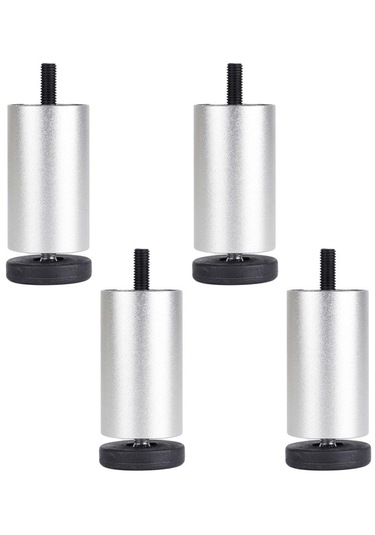 Suntek 4 Adet Alüminyum Alaşımlı Mobilya Ayakları Gümüş-10cm Çok Renkli
