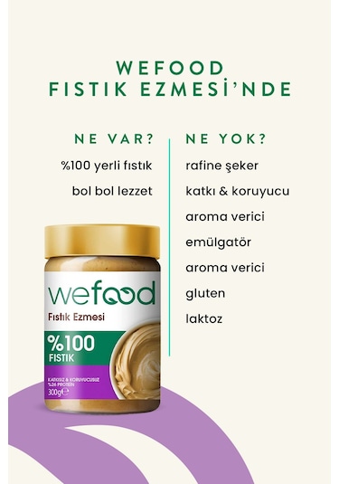 Wefood %100 Fıstık Ezmesi 300 gr