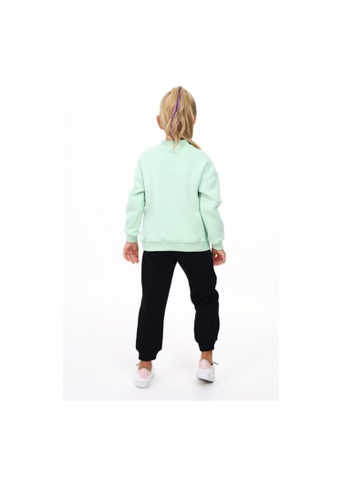 Toontoy Kız Çocuk Nakışlı Eşofman Takım Mint Yeşili