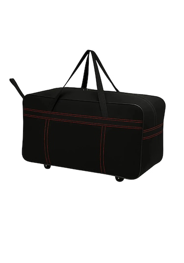Hurç Çantası Battal Boy Seyahat Tekerlekli Siyah