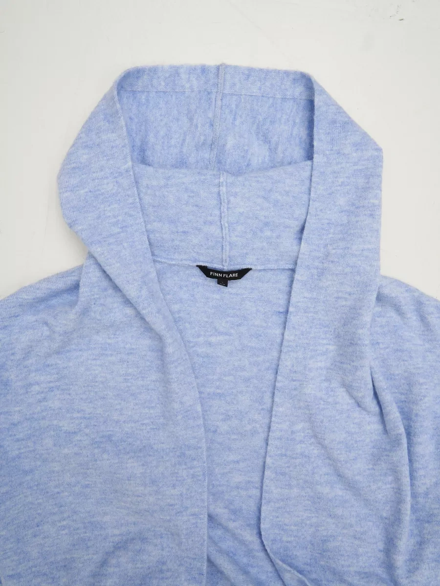 Finn Flare Kadın Mevsim Geçişi Yarım Palto Kapüşonlu, Kazak 200584367 Açık Mavi