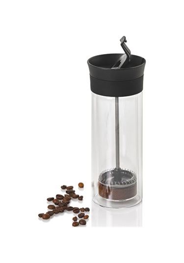 Adhoc Thermo-Glass Çift Camlı French Press 300 Ml Siyah