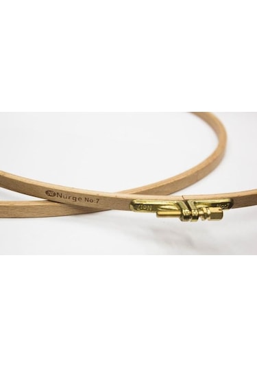 Nurge 8mm Vidalı Ağaç Kasnak - No:6 Nakış Kasnağı - 250mm - 8mm