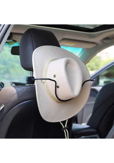 Kamyon Araba Şapka Elbise Askısı İçin Kovboy Şapka Tutucu Çok İşlevli Paslanmaz Çelik Araba Koltuğu Arkası Düzenleyici Şapka Askısı