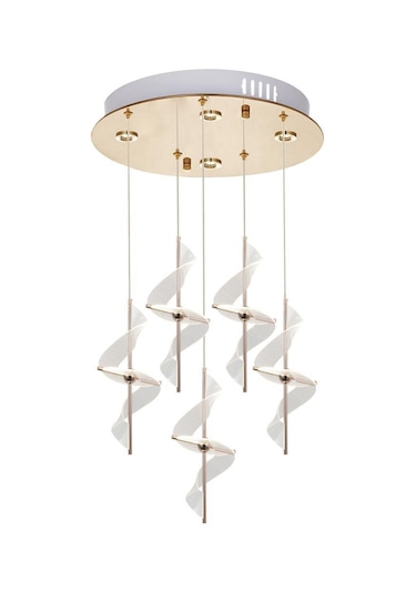 Eray Aydınlatma 8270-4+1 Sarkıt Gold Led Avize Gold