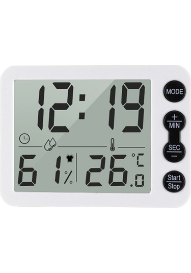 Konesam Ts-9606 Ev Ofis İçin Dijital Sicaklık Nem Ölçer: Alarm Saat, Geri Sayım, Lcd Ekran, C/ F Dönüştürücü Pil Yok