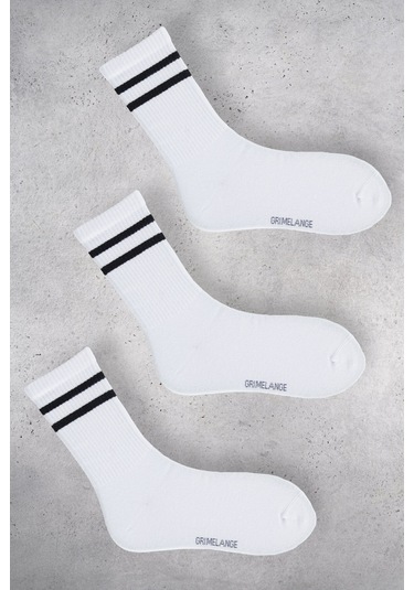 DISA Kadın Organik Pamuklu 3 Lü Paket Beyaz Çorap