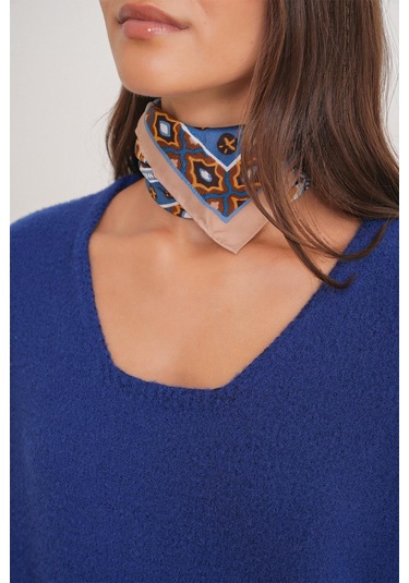 6901 Kadın Yumuşak Dokulu Basic Kazak Lacivert Lacivert