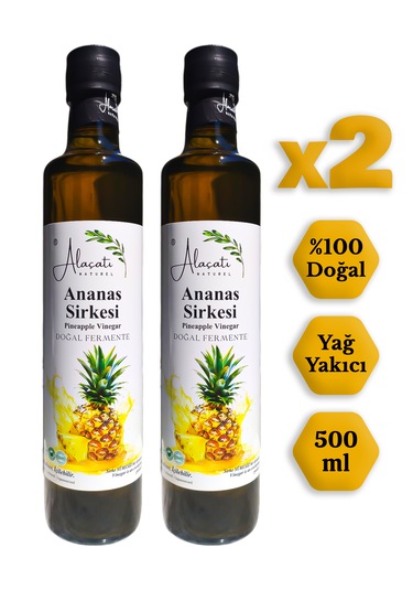 Ananas Sirkesi Doğal Fermantasyon 500 Ml X2 Adet