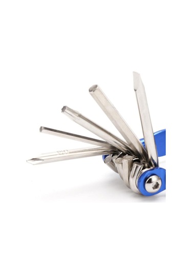 Suntek Taşınabilir Çok İşlevli Bisiklet Tamir Aleti Seti 11 Mavi