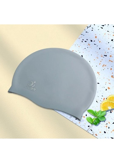 Mavi Ekstra Büyük Yüzme Bonesi Yüzme Şapkası Kaymaz Tasarım Yüksek Elastik Su Geçirmez Saç Koruma Yüzmek Bonesi Yetişkinler İçin Mavi