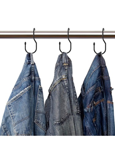 Dianziye Siyah Dolap Dönüşümlü Kanca Seti Çanta Ve Aksesuar İçin 12 Adet Dayanıklı Kauçuk Kaplama İle 5 İnç Uzunlukta Çift Açık Bölmeli