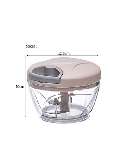 Pembe 500/900 Ml Sarımsak Kıyıcı Manuel Döndür Sebze Kesici Kıyıcı Pembe