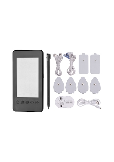 Geeksen "çift Kanal Şarj Edilebilir Tens/ems Kas Stimülatörü - 28 Mod, 20 Seviye, Dokunmatik Ekran" Siyah