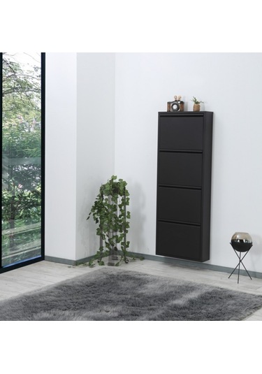 Arthur 4'lü Ayakkabılık Siyah