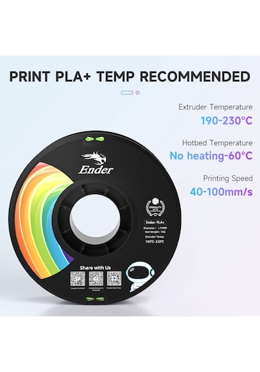 Creality Ender Pla+ Filament Elma Yeşili 1.75mm 1kg