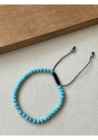 14 Ayar Alltın Dorikalı Doğal Firuze Taşlı Şık Altın Bileklik Altın