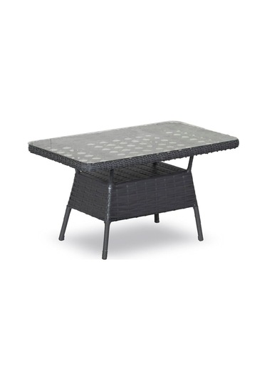Btkconsept Oscar Rattan Bahçe Mobilyası Masa, Antrasit Antrasit