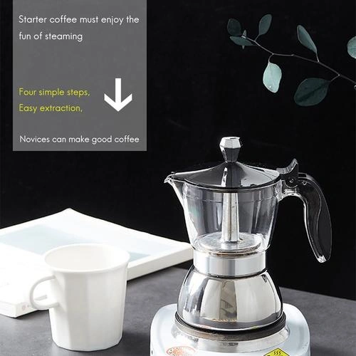 300ml Moka Pot, Stonetop Espresso Maker Küba Kahve Percolator Makinesi Moka İtalyan Espresso Kahve Makinesi Kahve Tencereler