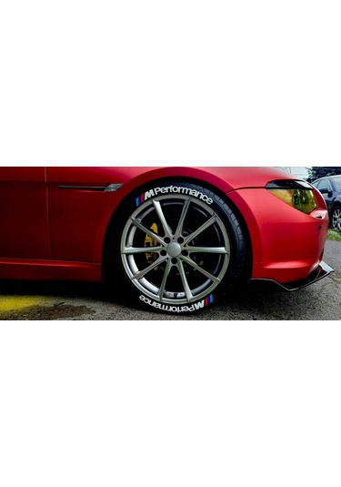 M Performance Araç Lastik Stikeri 31mm Lastik Yazısı 8 Adet