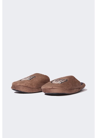 DeFacto Erkek Düz Taban Slip On Terlik D3083AX24WNBN290 Kahve