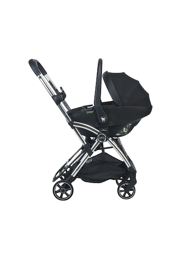 Merkür Bebe Ruby Tek Tuşla Otomatik Katlanan Kabin Boy Travel Sistem Bebek Arabası Siyah