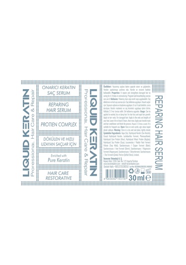 Liquid Keratin Saf Keratin Serum Sprey 30 ML