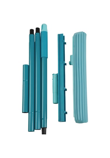 Motek Mt-23 Mikrofiber Soft Mop Cam Parke Islak Zemin Temizlik Seti Mavi