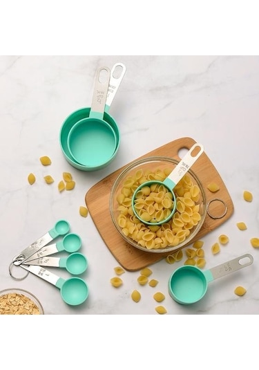 Kırmızı 4 Adet/takım Yeniden Kullanılabilir Ölçüm Çay Kaşığı Çok Amaçlı Kullanışlı Iyi Kavrama Mezun Bardak Küçük