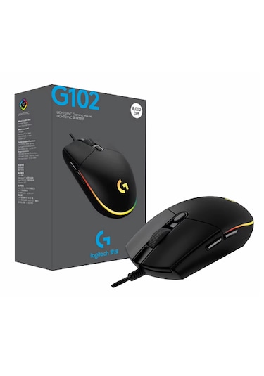 Logitech G102 Lightsync Rgb Aydınlatmalı 8.000 Dpı Kablolu Siyah