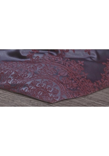 Tiara Bambu Jakar Kumaş Bordo Çift Kiş. Nevresim Takımı 6 Parça - 1194 Renkli