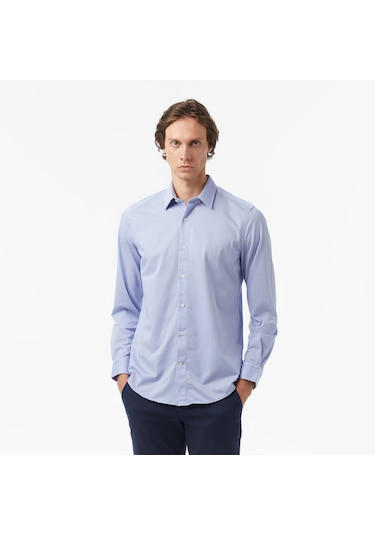 Nautica Erkek Mavi Slim Fit Gömlek Düz W57430t Mavi
